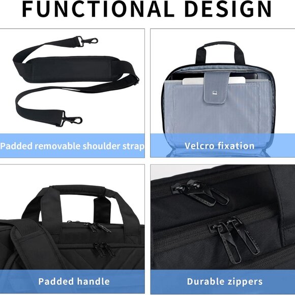 Laptop Briefcase for Women Men Fashion, TSA Friendly Expandable Laptop Bag - Picture 6 of 6